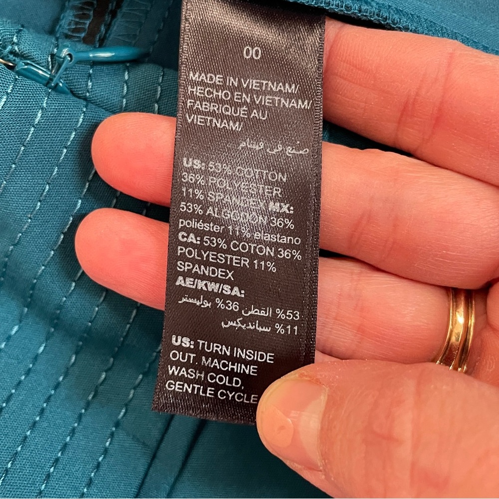 WHBM Turquoise Short Sleeved Blazer and Pencil Skirt Suit SZ 00 - Picture 6 of 11